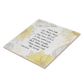 ヨハネ16:33ハート!私は世界を乗り越えた タイル (側面)