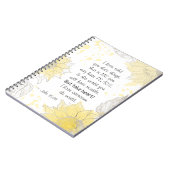 ヨハネ16:33ハート!私は世界を乗り越えた ノートブック (左側)