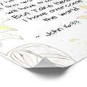 ヨハネ16:33ハート!私は世界を乗り越えた ポスター (角)