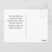 ヨハネ16:33ハート!私は世界を乗り越えた ポストカード (裏面)