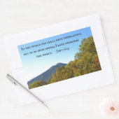 ヨハネ16:33世の中で、あなたがたは艱難を受けるであろう。 長方形シール (封筒)