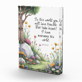 ヨハネ16:33聖書の詩のイメージポスター フォトブロック (右)