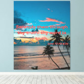 ヨハネ17:17聖書の聖句聖なる書物、 経典KJVキャンバス写真 キャンバスプリント (インサイチュ (ウッドフロア))