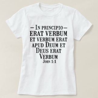ヨハネ1:1ラテン語の台本CCキリスト教のホームスクール Tシャツ