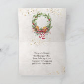 ヨハネ1:14この言葉は肉となり、クリスマスとなった カード (内部)