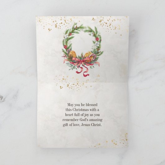 ヨハネ1:14この言葉は肉となり、クリスマスとなった カード (内部)