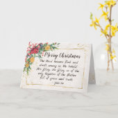 ヨハネ1:14この言葉は肉となり、クリスマスとなった カード (黄色い花)