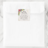 ヨハネ1:14この言葉は肉となり、クリスマスとなった スクエアシール (バッグ)