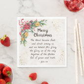 ヨハネ1:14この言葉は肉となり、クリスマスとなった スタンダードランチョンナプキン (インサイチュ)