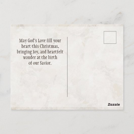 ヨハネ1:14この言葉は肉となり、クリスマスとなった ポストカード (裏面)