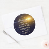 ヨハネ1:14この言葉は肉となり、聖書の節となった ラウンドシール (封筒)