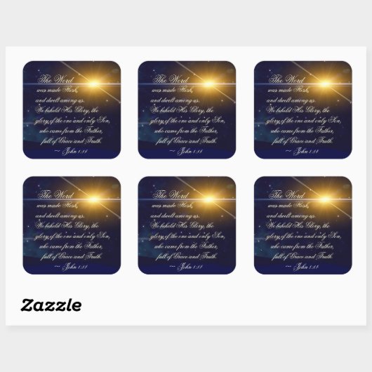 ヨハネ1:14わたしたちは彼の栄光を見つめた スクエアシール (シート)