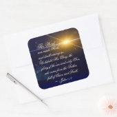 ヨハネ1:14わたしたちは彼の栄光を見つめた スクエアシール (封筒)