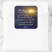 ヨハネ1:14わたしたちは彼の栄光を見つめた スクエアシール (バッグ)