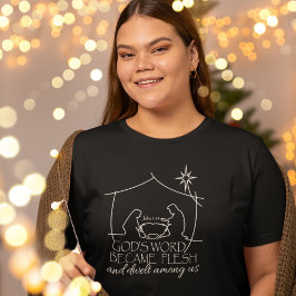 ヨハネ1:14クリスチャン出生クリスマス聖なる書物、 経典 Tシャツ