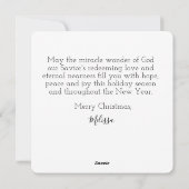 ヨハネ1:14クリスマス出生聖なる書物、 経典宗教 シーズンカード (裏面)