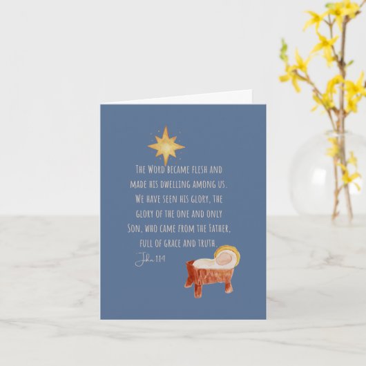 ヨハネ1:14クリスマス カード (黄色い花)
