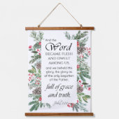 ヨハネ1:14聖書聖句 吊り下げ型タペストリー (正面)