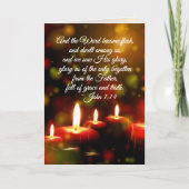 ヨハネ1:14言葉は肉になった聖なる書物、 経典クリスマス シーズンカード (正面)