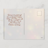 ヨハネ1:14言葉は肉になった聖なる書物、 経典クリスマス シーズンポストカード (裏面)