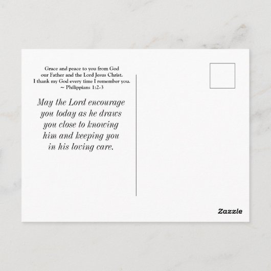 ヨハネ1:16わたしたちは皆,恵みの上に恵みを受けた ポストカード (裏面)