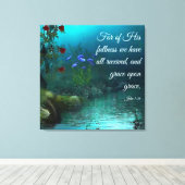 ヨハネ1:16 キャンバスプリント (インサイチュ (ウッドフロア))