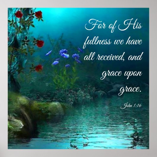 ヨハネ1:16 ポスター (正面)