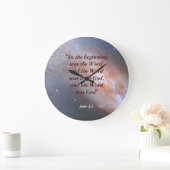 ヨハネ1:1 ラージ壁時計 (ホーム)