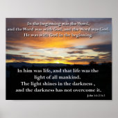 ヨハネ1:1-2, 4-5.言葉 ポスター (正面)