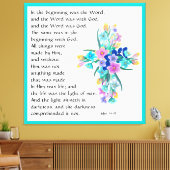 ヨハネ1:1-5 キャンバスプリント (インサイチュ (リビング))