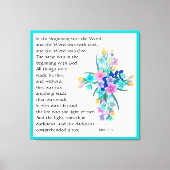 ヨハネ1:1-5 キャンバスプリント (正面)