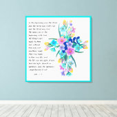 ヨハネ1:1-5 キャンバスプリント (インサイチュ (ウッドフロア))