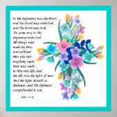 ヨハネ1:1-5 ポスター (正面)