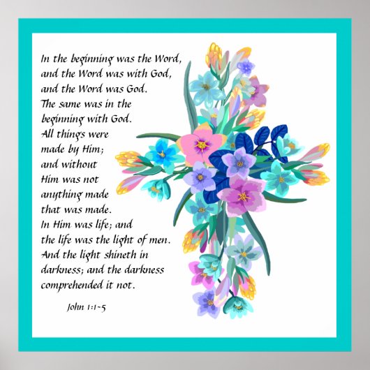 ヨハネ1:1-5 ポスター (正面)