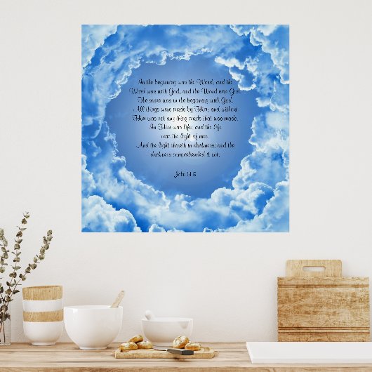 ヨハネ1:1-5 ポスター (キッチン)