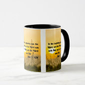 ヨハネ1:1 KJVバイブルVerse Pic 2-Tone Mug マグカップ (正面右)