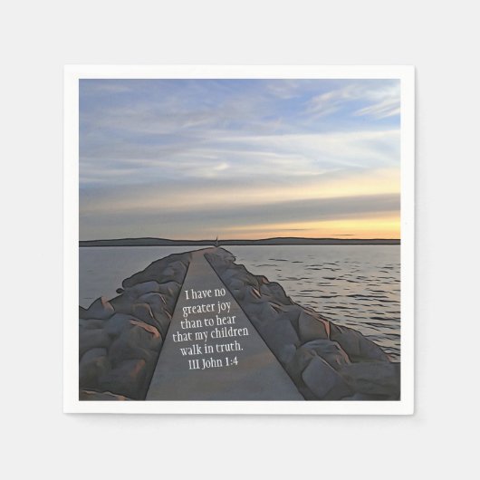 ヨハネ1:4聖書の聖なる書物、 経典 スタンダードカクテルナプキン (正面)