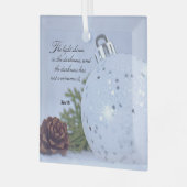 ヨハネ1:5ライトクリスマスガラスオーナメント ガラスオーナメント (正面左)