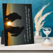 ヨハネ1:5光は暗闇の中で輝き、 フォトプラーク (側面)