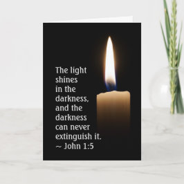 ヨハネ1:5闇の中で光が輝く カード