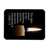 ヨハネ1:5闇の中で光が輝く マグネット (横)