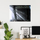 ヨハネ1:5 ポスター (ホームオフィス)