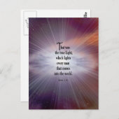 ヨハネ1:9 ポストカード (正面/裏面)