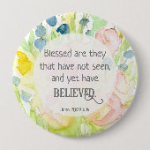 ヨハネ20聖書賛美の節は彼ら信じだ 缶バッジ (正面)