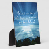 ヨハネ20賛美章29節は見たことのない人々である フォトプラーク (側面)