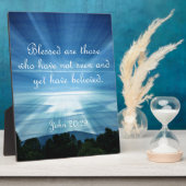 ヨハネ20賛美章29節は見たことのない人々である フォトプラーク (側面)