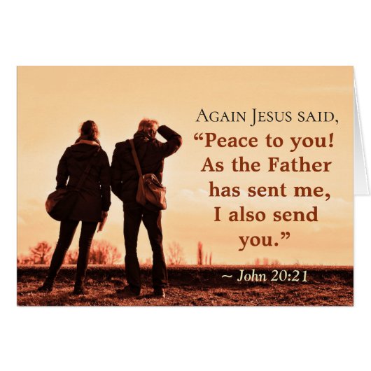 ヨハネ20:21父がわたしを遣わされたので，わたしはあなた方を遣わす (正面横)