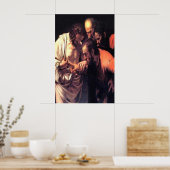 ヨハネ20:24-29わたしの主と神のポスター ポスター (キッチン)