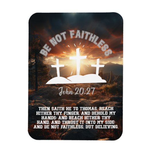 ヨハネ20:27トマスを疑う マグネット (縦)