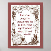 ヨハネ2:10今ま保では最高のワインを持っている! ポスター (正面)